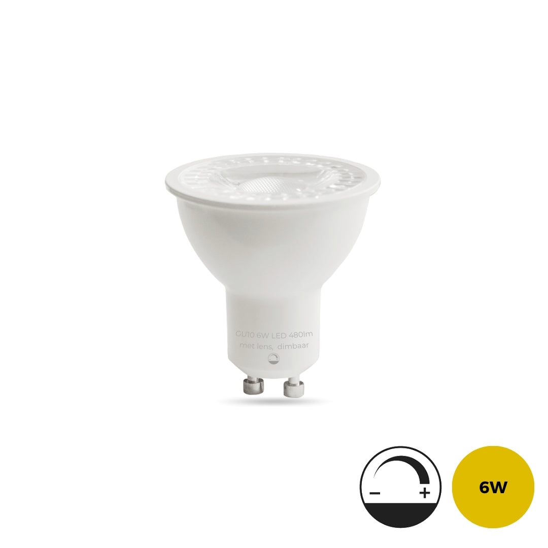 LED Spot Gu10 | 6watt | 480LM | Mit Objektiv dimmbar