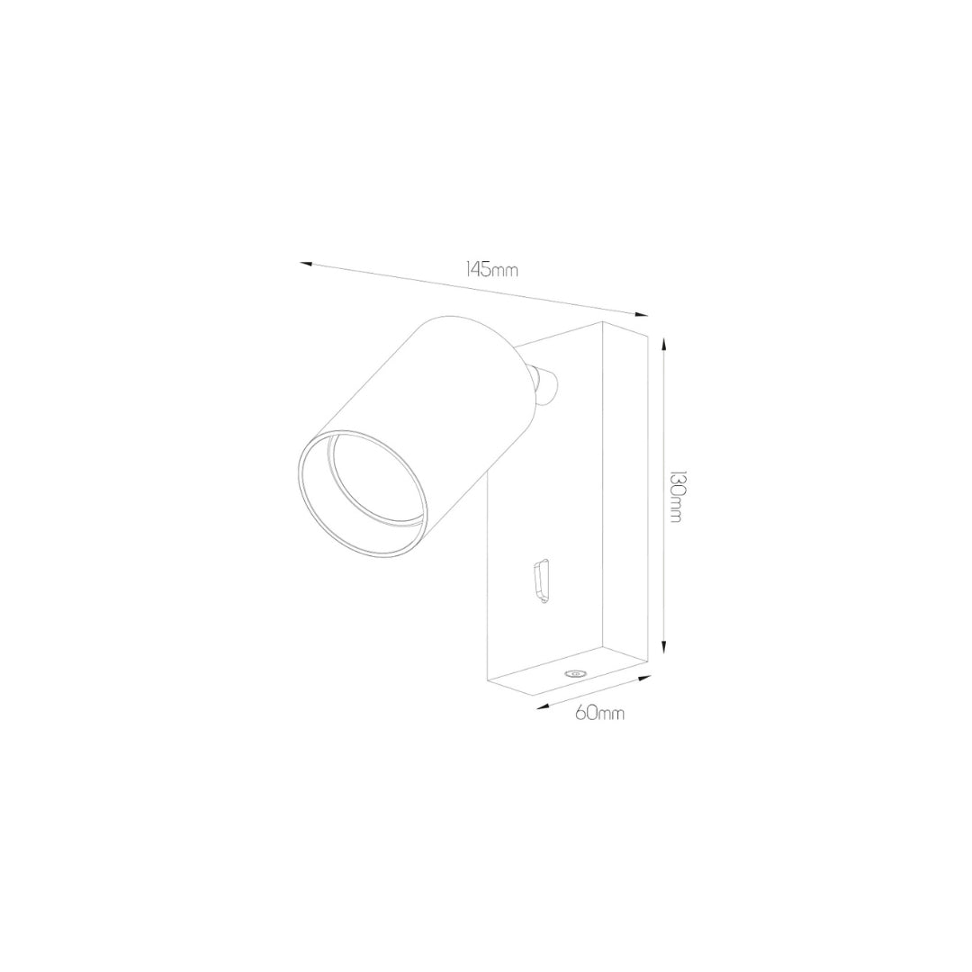 TABOO 1L wandverlichting + schakelaar